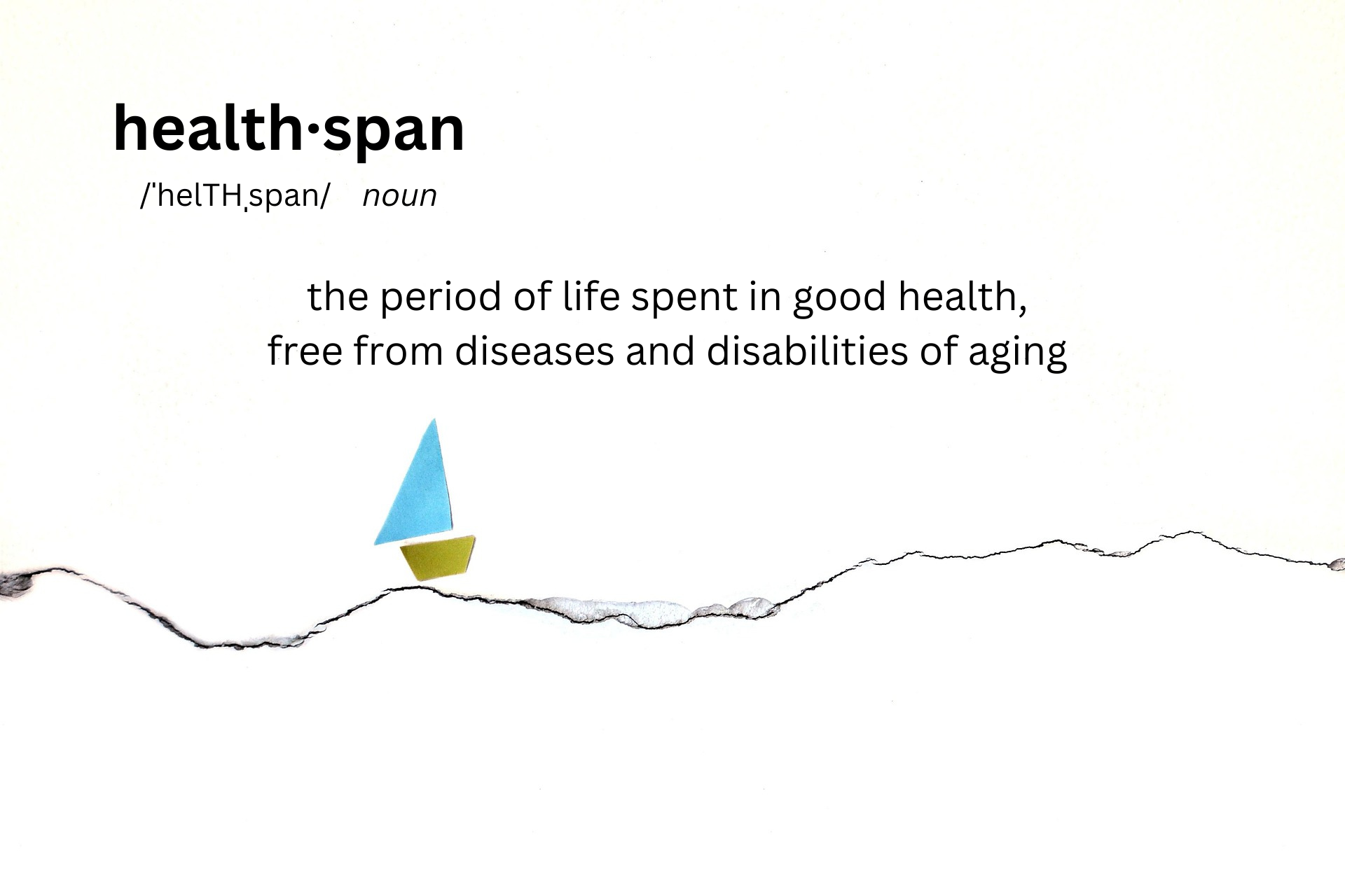 the definition of healthspan with a minimalistic boat design